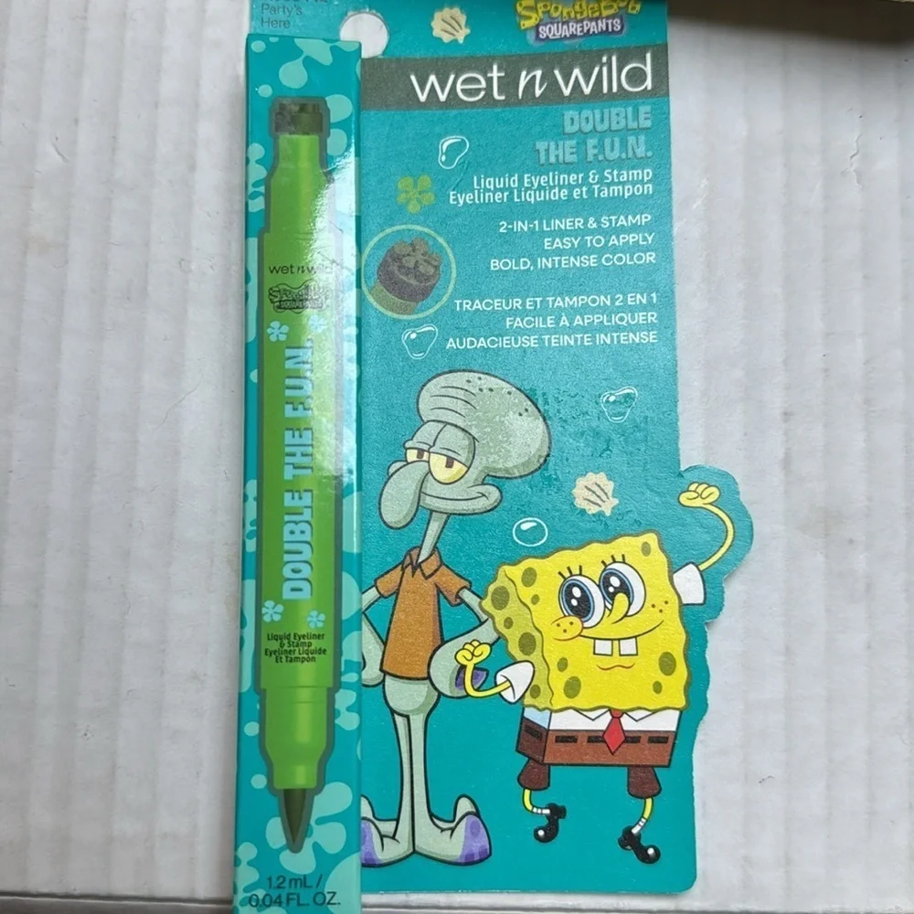 Wet N Wild SpongeBob Double The F.U.N. Liquid Eyeliner and Stamp - Party'S Here